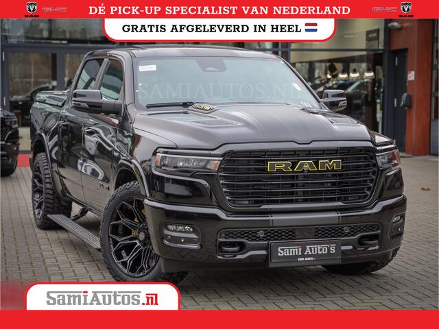 Dodge RAM PICKUP PREMIUM | MAY 2025 BOM VOL | HEAD UP + 14.4 INCH SCHERM | LUCHTVERING | 420PK 636 Nm | PRIJS MET LPG EN COVER EN GARANTIE | DUBBELE CABINE | PICK UP | 5 PERSOONS | DC | GRIJSKENTEKEN | VOORRAAD NR 2288 - 4952