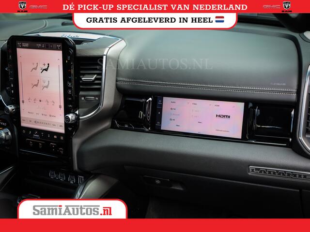 Dodge RAM PICKUP PREMIUM | MAY 2025 BOM VOL | HEAD UP + 14.4 INCH SCHERM | LUCHTVERING | 420PK 636 Nm | PRIJS MET LPG EN COVER EN GARANTIE | DUBBELE CABINE | PICK UP | 5 PERSOONS | DC | GRIJSKENTEKEN | VOORRAAD NR 2288 - 4952