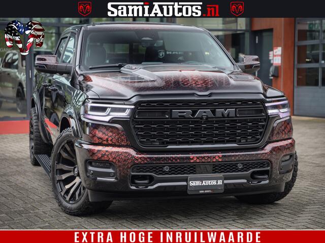 Dodge RAM PICKUP COBRA EDITION | All-In Prijs | Limited Night High Output 540HP 706Nm | Massage + Full Option | De Meest Luxe en Volle Pick-Up in zijn Klasse | Cobra pakket tegen meerprijs! | Comfortabele Dubbele Cabine met Royale 5 Zitplaatsen | BPM vrij | Nu Leverbaar u