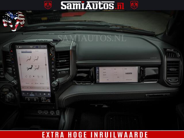 Dodge RAM PICKUP COBRA EDITION | All-In Prijs | Limited Night High Output 540HP 706Nm | Massage + Full Option | De Meest Luxe en Volle Pick-Up in zijn Klasse | Cobra pakket tegen meerprijs! | Comfortabele Dubbele Cabine met Royale 5 Zitplaatsen | BPM vrij | Nu Leverbaar u