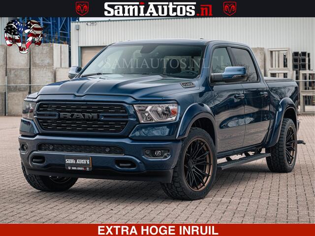 Dodge RAM PICKUP SPORT | 5.7 V8 4x4 HEMI | PANORAMA DAK | GROOTSCHEM 12 INCH | LPG | Patriot Blue CREW CAB | DUBBELE CABINE | 5 PERSOONS | DC | VOORRAAD NR 2555 - 3325