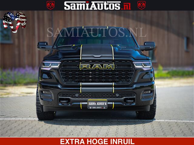 Dodge RAM PICKUP Limited Night Sport High Output 540HP 706Nm | Massage + Full Option | De Meest Luxe en Volle Pick-Up in zijn Klasse | Comfortabele Dubbele Cabine met Royale 5 Zitplaatsen | BPM vrij | Nu Leverbaar uit Voorraad | Voorraad Nr 2356 - 0990