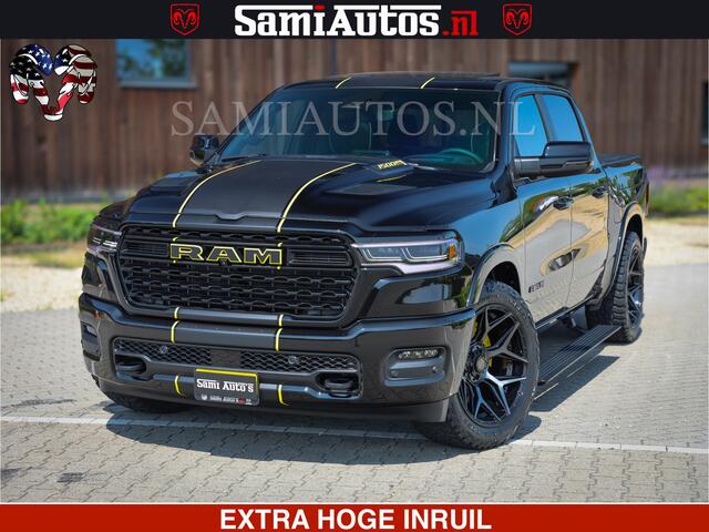 Dodge RAM PICKUP Limited Night Sport High Output 540HP 706Nm | Massage + Full Option | De Meest Luxe en Volle Pick-Up in zijn Klasse | Comfortabele Dubbele Cabine met Royale 5 Zitplaatsen | BPM vrij | Nu Leverbaar uit Voorraad | Voorraad Nr 2356 - 0990