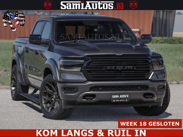 Dodge RAM PICKUP HULK PACK | 360 CAMERA | ADAPTIVE CRUSE | PANODAK | VOLLE UITVOERING | LARAMIE NIGHT | 5.7 V8 HEMI 402PK 4x4 | CREWCAB 5 PERSOONS | GRIJSKENTEKEN | Granite Crystal Metallic Mijn Voorraad Nr 1998 - 24130