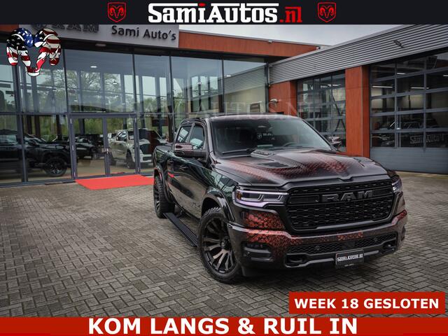 Dodge RAM PICKUP COBRA EDITION | All-In Prijs | Limited Night High Output 540HP 706Nm | Massage + Full Option | De Meest Luxe en Volle Pick-Up in zijn Klasse | Cobra pakket tegen meerprijs! | Comfortabele Dubbele Cabine met Royale 5 Zitplaatsen | BPM vrij | Nu Leverbaar u