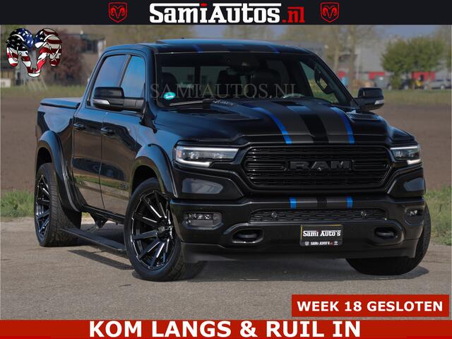 Dodge RAM PICKUP HULK PACK LIMITED | 5.7 V8 | WIDE BODY | STRIPING | HUD | LUCHTVERING | OPEN UITLAAT KLEP | BOM VOL CREW CAB | DUBBELE CABINE | DC | 5 PERSOONS |