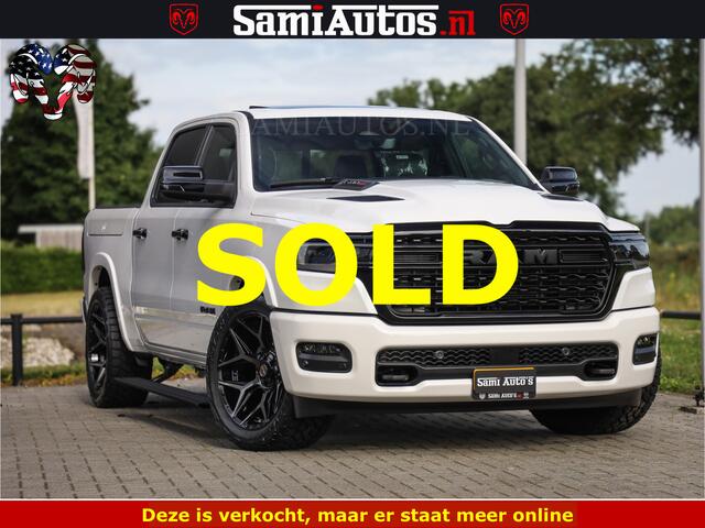 Dodge RAM PICKUP Limited Night High Output 540HP 706Nm | Massage + Full Option | De Meest Luxe en Volle Pick-Up in zijn Klasse | Comfortabele Dubbele Cabine met Royale 5 Zitplaatsen | BPM vrij | Nu Leverbaar uit Voorraad | Voorraad Nr 2352 - 7649