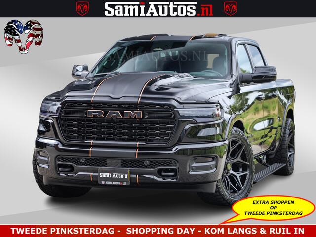Dodge RAM PICKUP LIMITED SPORT H.O 540HP 706Nm | Massage + Full Option | De Meest Luxe en Volle Pick-Up in zijn Klasse | Comfortabele Dubbele Cabine met Royale 5 Zitplaatsen | BPM vrij | Nu Leverbaar uit Voorraad | Voorraad Nr 2355 - 5149