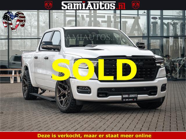 Dodge RAM PICKUP LIMITED H.O 540PK 706Nm | Massage + Full Option | De Meest Luxe en Volle Pick-Up in zijn Klasse | Comfortabele Dubbele Cabine met Royale 5 Zitplaatsen | BPM vrij | Nu Leverbaar uit Voorraad | Voorraad Nr 2298 - 7479