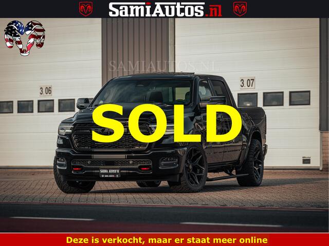 Dodge RAM PICKUP Limited SPORT H.O 540HP 706Nm | Massage + Full Option | De Meest Luxe en Volle Pick-Up in zijn Klasse | Comfortabele Dubbele Cabine met Royale 5 Zitplaatsen | BPM vrij | Nu Leverbaar uit Voorraad | Voorraad Nr 2348 - 5158