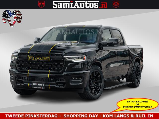 Dodge RAM PICKUP LIMITED NIGHT H.O 540HP 706Nm | Massage + Full Option | De Meest Luxe en Volle Pick-Up in zijn Klasse | Comfortabele Dubbele Cabine met Royale 5 Zitplaatsen | BPM vrij | Nu Leverbaar uit Voorraad | Voorraad Nr 2370 - 5411