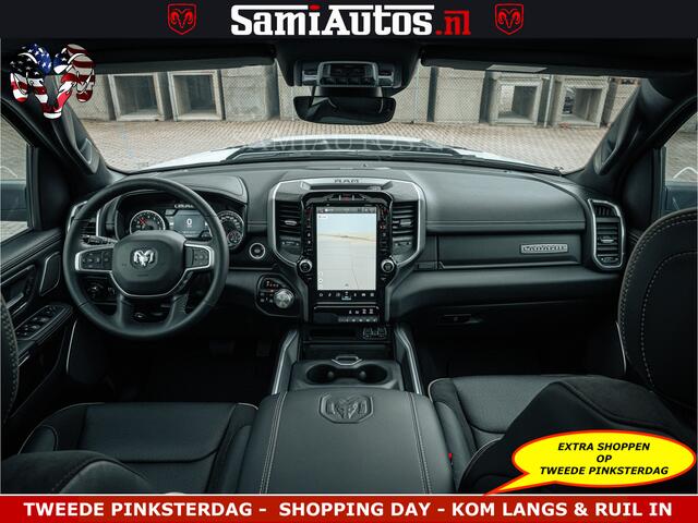 Dodge RAM PICKUP V8 5.7 402PK | LARAMIE SPORT | Krachtige Hemi | Panorama Dak | 12' Scherm | LPG | Comfortabele Dubbele Cabine met Royale 5 Zitplaatsen | NIEUW EN BPM vrij | Nu Leverbaar uit Voorraad | Nr 2529 - 1277 |
