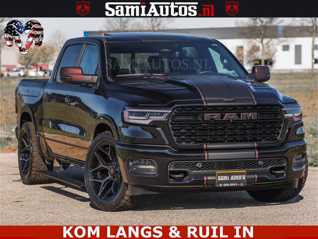 Dodge RAM PICKUP Limited Night High Output 540HP 706Nm | Massage + Full Option | De Meest Luxe en Volle Pick-Up in zijn Klasse | Comfortabele Dubbele Cabine met Royale 5 Zitplaatsen | BPM vrij | Nu Leverbaar uit Voorraad | Voorraad Nr 2335 - 5153 |