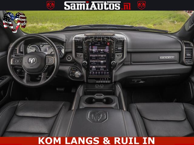 Dodge RAM PICKUP SPORT | 5.7 V8 HEMI 402PK | GRANITE CRYSTAL | GROOTSCHERM | PANO | LIMITED WIELEN | DUBBEL CABINE DC | 5 PERSOONS | GRIJSKENTEKEN |