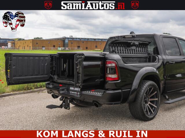 Dodge RAM PICKUP LIMITED HULK | 5.7 V8 402PK " HEMI | HUD | LUCHTVERING | PANO | MWK KLEP | MEGA VOL | DC | 5 PERS | CREW CAB | DUBBELE CABINE | GRIJSKENETEKN | MEEST COMFORTABELE BEDRIJFSAUTO |