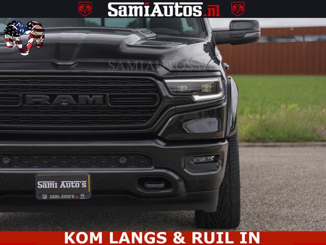 Dodge RAM PICKUP LIMITED HULK | 5.7 V8 402PK " HEMI | HUD | LUCHTVERING | PANO | MWK KLEP | MEGA VOL | DC | 5 PERS | CREW CAB | DUBBELE CABINE | GRIJSKENETEKN | MEEST COMFORTABELE BEDRIJFSAUTO |