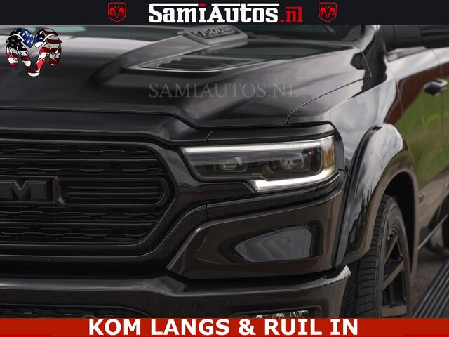 Dodge RAM PICKUP LIMITED HULK | 5.7 V8 402PK " HEMI | HUD | LUCHTVERING | PANO | MWK KLEP | MEGA VOL | DC | 5 PERS | CREW CAB | DUBBELE CABINE | GRIJSKENETEKN | MEEST COMFORTABELE BEDRIJFSAUTO |