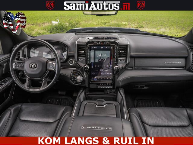 Dodge RAM PICKUP LIMITED HULK | 5.7 V8 402PK " HEMI | HUD | LUCHTVERING | PANO | MWK KLEP | MEGA VOL | DC | 5 PERS | CREW CAB | DUBBELE CABINE | GRIJSKENETEKN | MEEST COMFORTABELE BEDRIJFSAUTO |