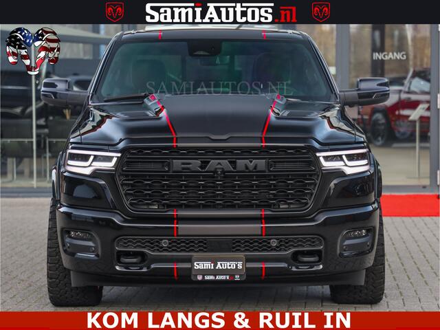 Dodge RAM PICKUP LIMITED 2026 5.7 V8 HEMI | MAXIMAAL UITGERUST | NETTO PRIJS EXCL BPM / BTW | DUBBELE CABINE | 5 PERSOONS | DC | Allernieuwste Limited uitvoering - volledig uitgerust met alle opties, inclusief MWK en normale laadbak.