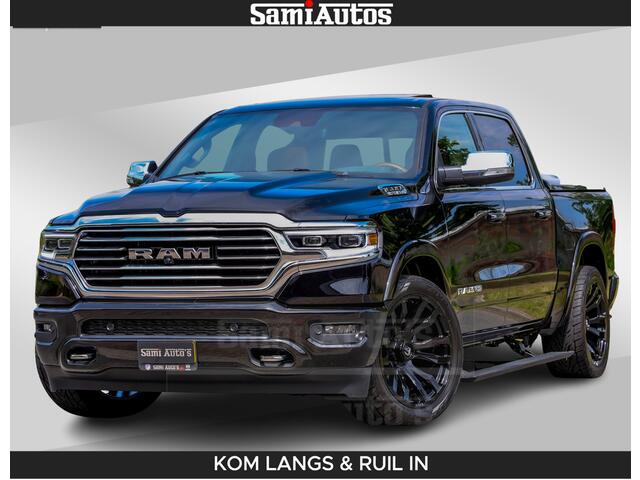 Dodge RAM PICKUP LONGHORN BRUIN LEDER 5,7L V8 HEMI | VIRTUAL | HEAD UP | PANODAK | LUCHTVERING | BOM VOL | DC | 402 PK | CREW CAB | DUBBELE CABINE | 4X4 | 5 PERSOONS | GRIJSKENTEKEN | LIMITED