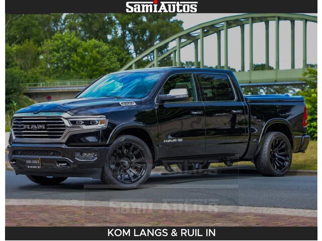 Dodge RAM PICKUP LONGHORN BRUIN LEDER 5,7L V8 HEMI | VIRTUAL | HEAD UP | PANODAK | LUCHTVERING | BOM VOL | DC | 402 PK | CREW CAB | DUBBELE CABINE | 4X4 | 5 PERSOONS | GRIJSKENTEKEN | LIMITED