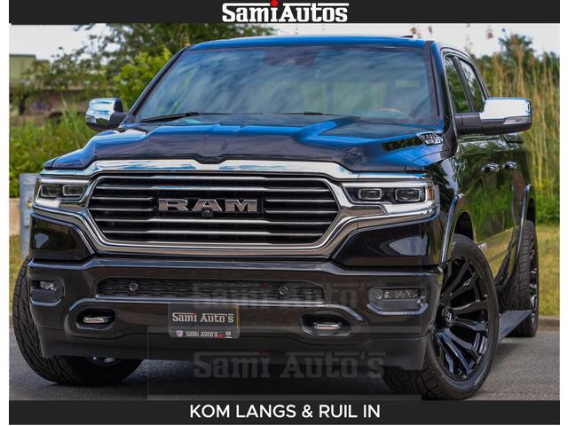 Dodge RAM PICKUP LONGHORN BRUIN LEDER 5,7L V8 HEMI | VIRTUAL | HEAD UP | PANODAK | LUCHTVERING | BOM VOL | DC | 402 PK | CREW CAB | DUBBELE CABINE | 4X4 | 5 PERSOONS | GRIJSKENTEKEN | LIMITED