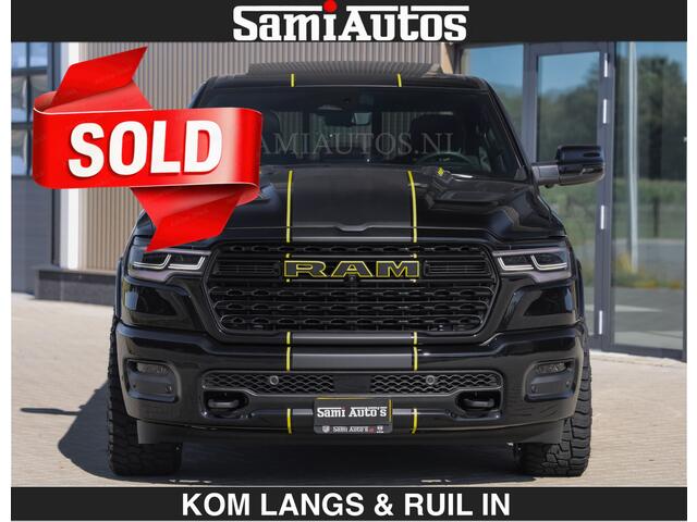 Dodge RAM PICKUP Limited Night H.O 540HP 706Nm | Massage + Full Option | De Meest Luxe en Volle Pick-Up in zijn Klasse | Comfortabele Dubbele Cabine met Royale 5 Zitplaatsen | BPM vrij | Nu Leverbaar uit Voorraad | Voorraad Nr 2356 - 0990 | De specialist in Amerikaanse pick-ups in Nederland en Europa.