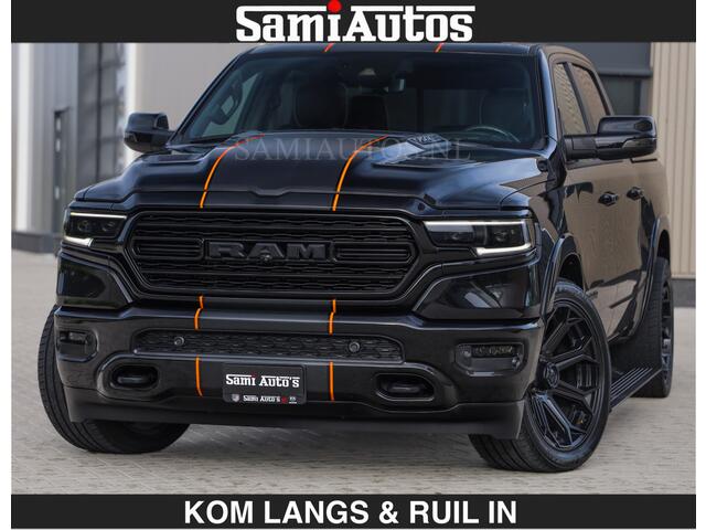 Dodge RAM PICKUP BEAST | LIMITED 5.7 V8 HEMI | HUD | STRIPING | BREDE WIELEN | BLACK ON BLACK | LUCHTVERING | BOM VOL | DC | CREW CAB DUBBELE CABINE | 5 PERSOONS | GRIJSKENTEKEN |