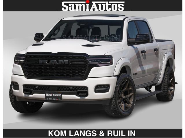 Dodge RAM PICKUP LIMITED H.O 540 PK 706Nm | Massage + Full Option | De Meest Luxe en Volle Pick-Up in zijn Klasse | Comfortabele Dubbele Cabine met Royale 5 Zitplaatsen | BPM vrij | Nu Leverbaar uit Voorraad | Voorraad Nr 2336 - 7700 | De specialist in Amerikaanse pick-ups in Nederland en Europa.