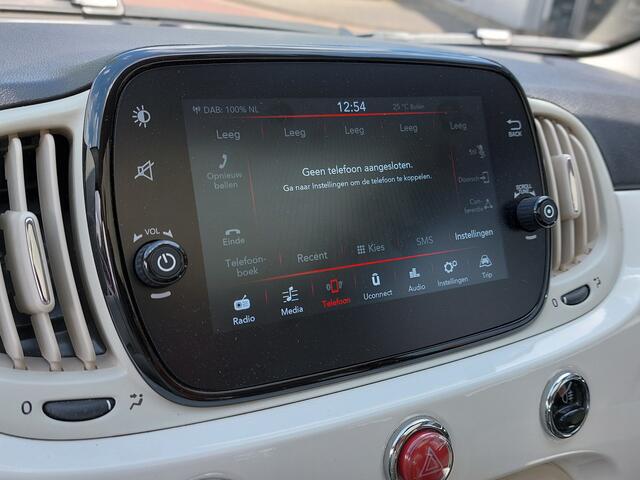 Fiat 500 1.0 Hybrid 70pk Dolcevita | Apple Carplay + Android Auto | Clima | Cruise | Panoramadak | Bluetooth Carkit+Streaming+USB | Elek.Ramen+Spiegels | Stuurbekrachtiging | 15''lm
