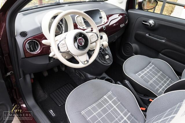 Fiat 500 1.2 Lounge 2017 BORDEAUX | Panoramadak | Navigatie | Distributie