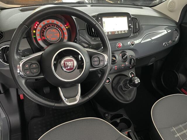 Fiat 500 Cabrio 0.9 TwinAir Turbo Lounge Airco - Cruise control - Navigatie full map - Multifunctioneel lederen stuurwiel - Mistlampen - E-bedienbare kap - 15"licht metalen velgen Pack vision met regensensor en park. sensoren achter