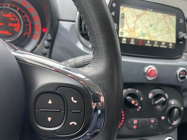 Fiat 500 Cabrio 0.9 TwinAir Turbo Lounge Airco - Cruise control - Navigatie full map - Multifunctioneel lederen stuurwiel - Mistlampen - E-bedienbare kap - 15"licht metalen velgen Pack vision met regensensor en park. sensoren achter