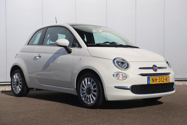 Fiat 500 0.9 TwinAir Turbo Lounge Panoramadak Radio Bluetooth Parkeersensor 15 inch LMV Parelmoer Wit
