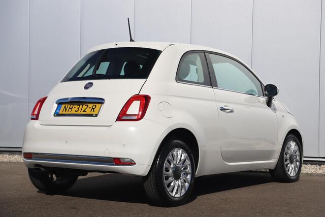 Fiat 500 0.9 TwinAir Turbo Lounge Panoramadak Radio Bluetooth Parkeersensor 15 inch LMV Parelmoer Wit