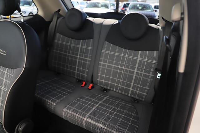 Fiat 500 0.9 TwinAir Turbo Lounge Panoramadak Radio Bluetooth Parkeersensor 15 inch LMV Parelmoer Wit
