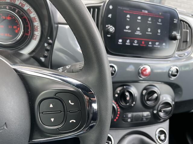 Fiat 500 1.0 Hybrid Lounge Nardo grey Airco - Cruise control - Park.S Achter - MFL-Stuurwiel - LMV 16"- Apple carplay/Android auto/U-connect/bluetooth - E.Ramen voor- B.Stoel IHV - Regensensor - Brake assist - Centr. vergr. met