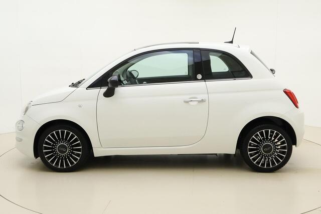 Fiat 500 0.9 TwinAir Turbo Lounge | Navigatie | Climate control | Parkeersensoren | Glazen dak | Half leder | Lichtmetalen velgen | DAB Radio