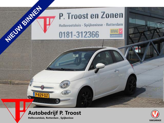 Fiat 500 0.9 TwinAir Lounge Panoramadak/Airco/Parkeersensoren/Uconnect/Virtual cockpit/LED koplampen/Multifunctioneel stuurwiel/Spraakbediening/Bluetooth/15'' Lichtmetalen velgen.