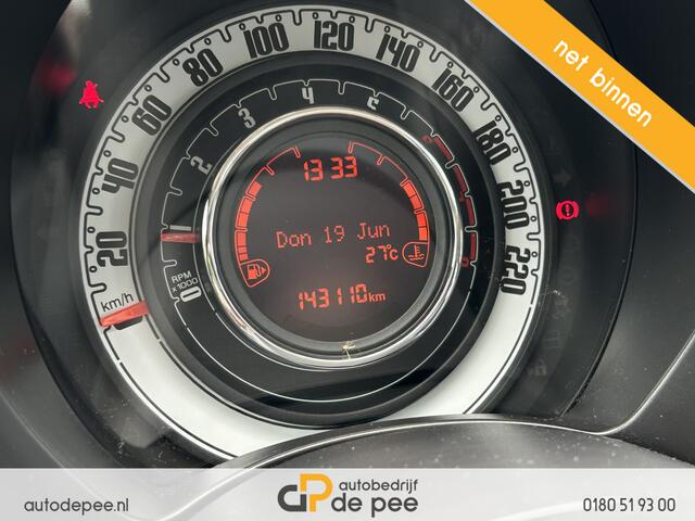 Fiat 500 1.2 Lounge GARANTIE/AIRCO/PANORAMADAK/CRUISE/EL.RAMEN/LICHTMETAAL rijklaarprijs!