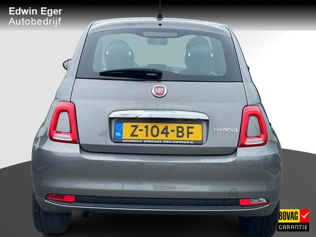 Fiat 500 1.0 Hybrid, Groot navigatie scherm, Parkeersensoren, Climate controle, cruise control