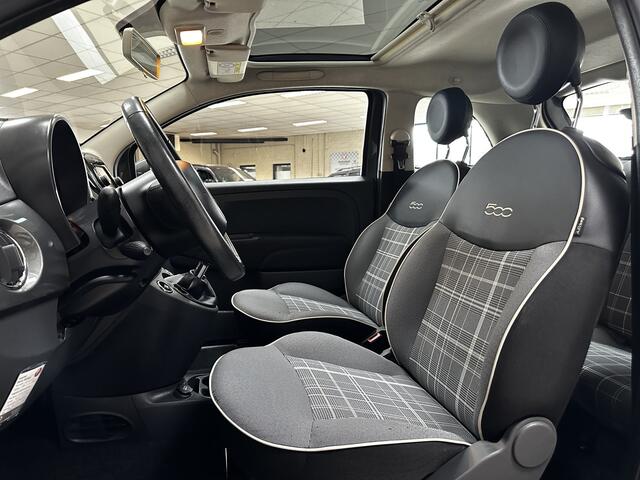 Fiat 500 1.2 Popstar /Pano-Dak! /Airco /Cruise /Elek. pakket /C.V. afstand /Bluetooth /AUX&USB /15"LMV /Bumpers in kleur!
