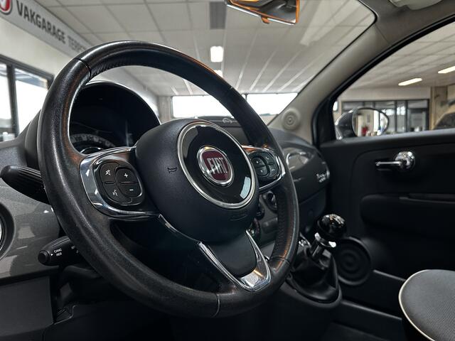 Fiat 500 1.2 Popstar /Pano-Dak! /Airco /Cruise /Elek. pakket /C.V. afstand /Bluetooth /AUX&USB /15"LMV /Bumpers in kleur!