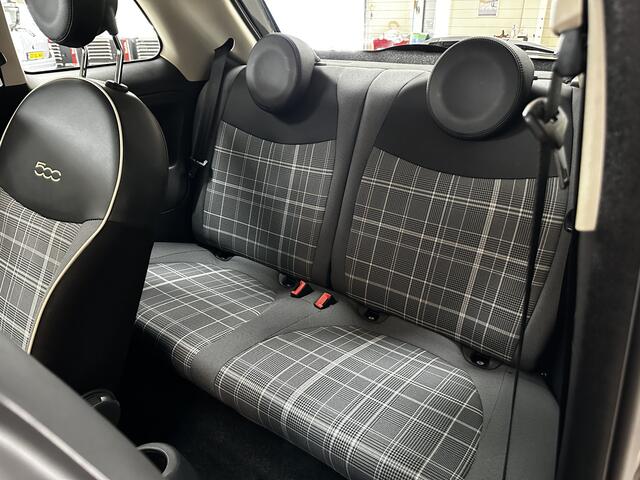 Fiat 500 1.2 Popstar /Pano-Dak! /Airco /Cruise /Elek. pakket /C.V. afstand /Bluetooth /AUX&USB /15"LMV /Bumpers in kleur!