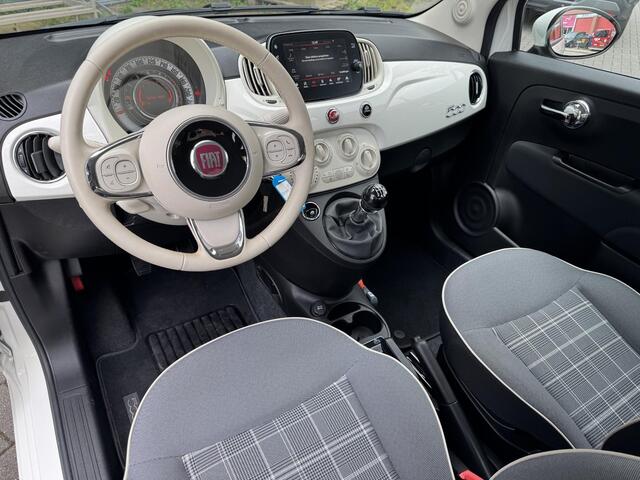 Fiat 500 1.0 Hybrid Lounge | Cruise Control | Airco | Apple Carplay/Android Auto | Bluetooth Tel. | Elek. Ramen + Spiegels | Rijklaarprijs!