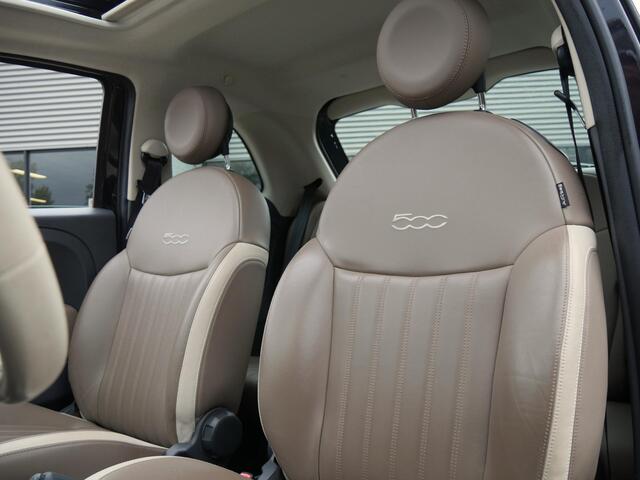 Fiat 500 TWINAIR 80PK LOUNGE/ SCHUIFDAK/ LEER/ NAVI