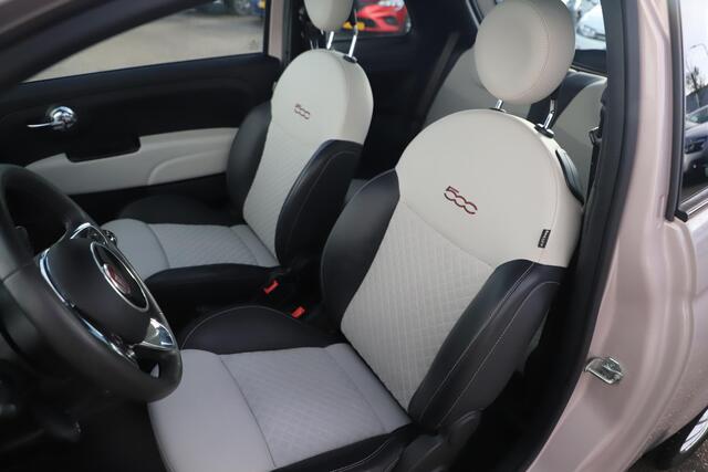 Fiat 500 1.0 Hybrid Star Panoramadak Two Tone Interieur Half Leder Carplay Navigatie 15 inch LMV Cruise Control Airco Parkeersensor