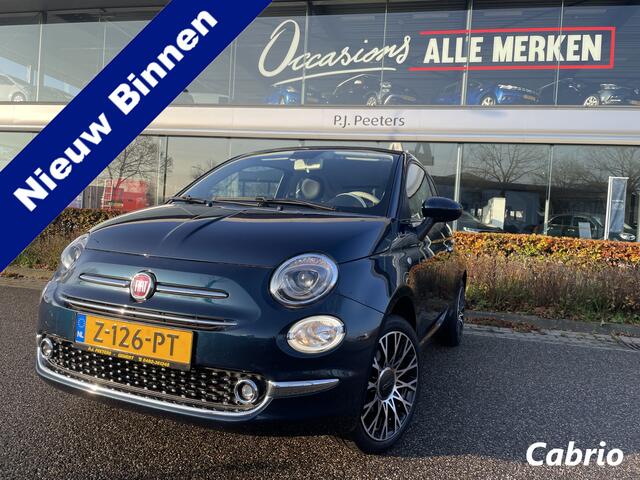 Fiat 500 1.0 Hybrid Airco - Cruise control - Parkeersensoren achter - Open dak - Bluetooth - Navigatiesysteem - Mistlampen voor - Stuur multifunctioneel - Elektrische ramen voor - Stuur leder - Licht metalen vel