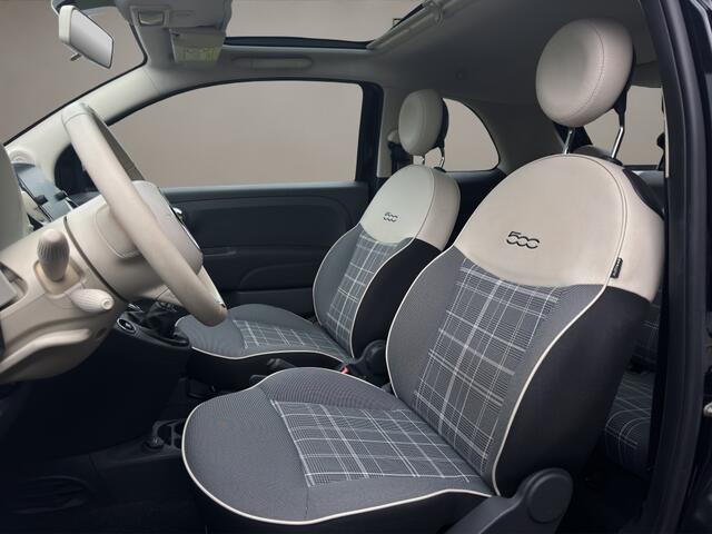 Fiat 500 1.2 Lounge 2017 ZWART | Panoramadak | Apple CarPlay | Benzine |