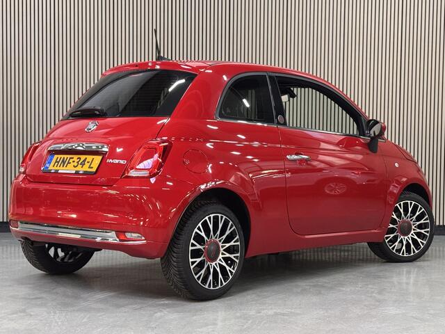 Fiat 500 1.0 Hybrid Dolcevita RED Panoramadak Navi Climat Cruise Parkeersensoren Digitaal Dashboard 16" LM Velgen